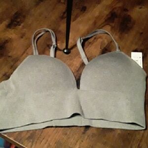 NWT Small No Boundaries Grey Longline Bra Padded Wirefree Push up Bra